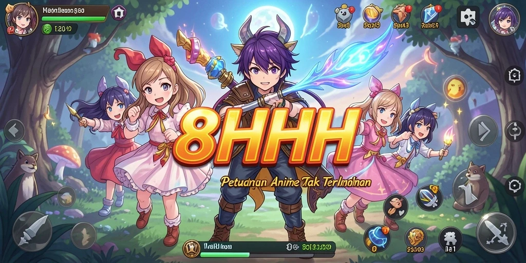 Tampilan epik dari gameplay 8HHH yang memukau.