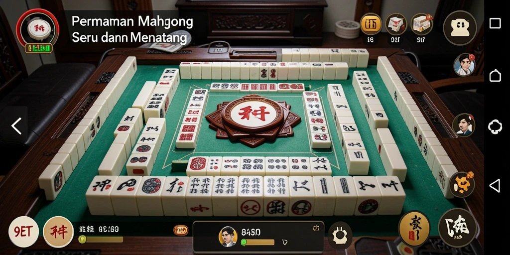 Screenshot gameplay 9ET menampilkan tantangan Mahjong yang menarik.