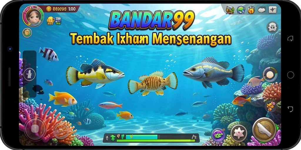 Tampilan gameplay BANDAR99 yang menegangkan dan seru saat menyerang ikan.
