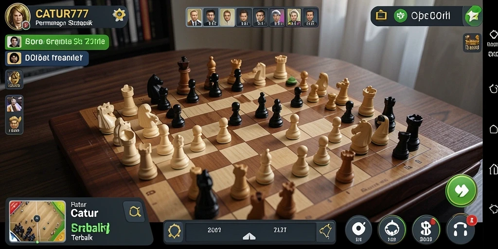 Tampilan seru gameplay catur di CATUR777.