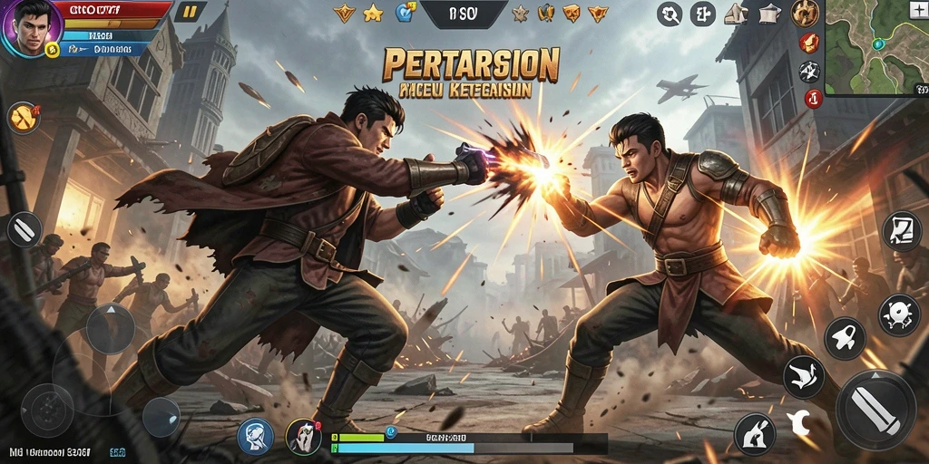 Tampilan gameplay action yang menegangkan di COO77.
