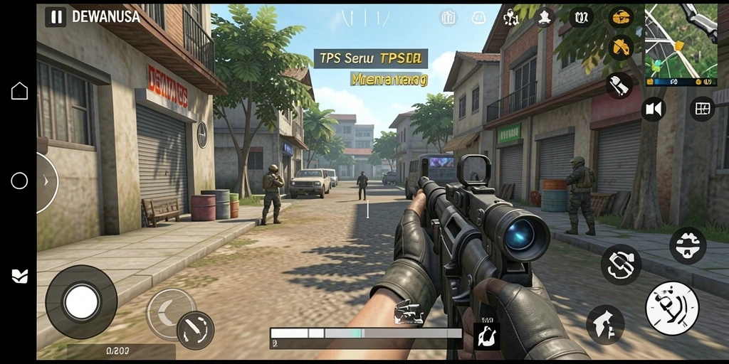 Tampilan gameplay seru DEWANUSA dengan aksi mendebarkan.