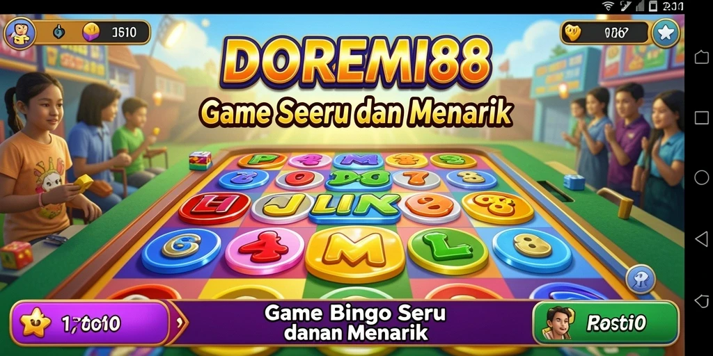 Tampilan menarik dari gameplay Bingo di DOREMI88.