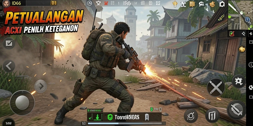 Gameplay seru dan menegangkan dalam ID66, dengan aksi pertempuran yang dinamis.
