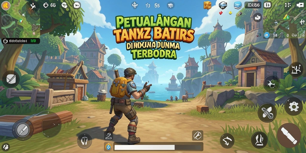 Screenshot IDX66 menampilkan petualangan seru di dunia terbuka.