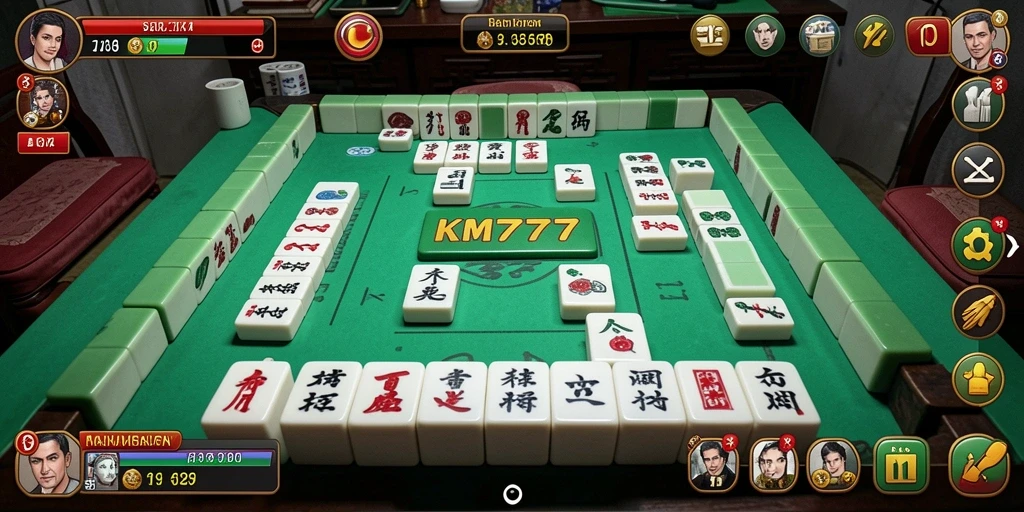 Tampilan gameplay Mahjong yang menarik di KM777.