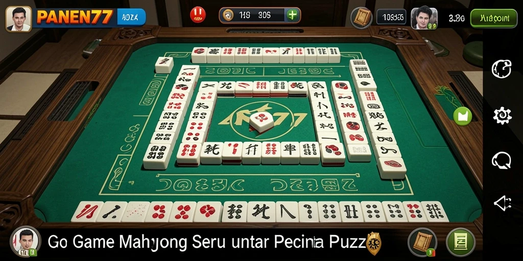 Tangkapan layar utama PANEN77 menampilkan gameplay seru Mahjong.