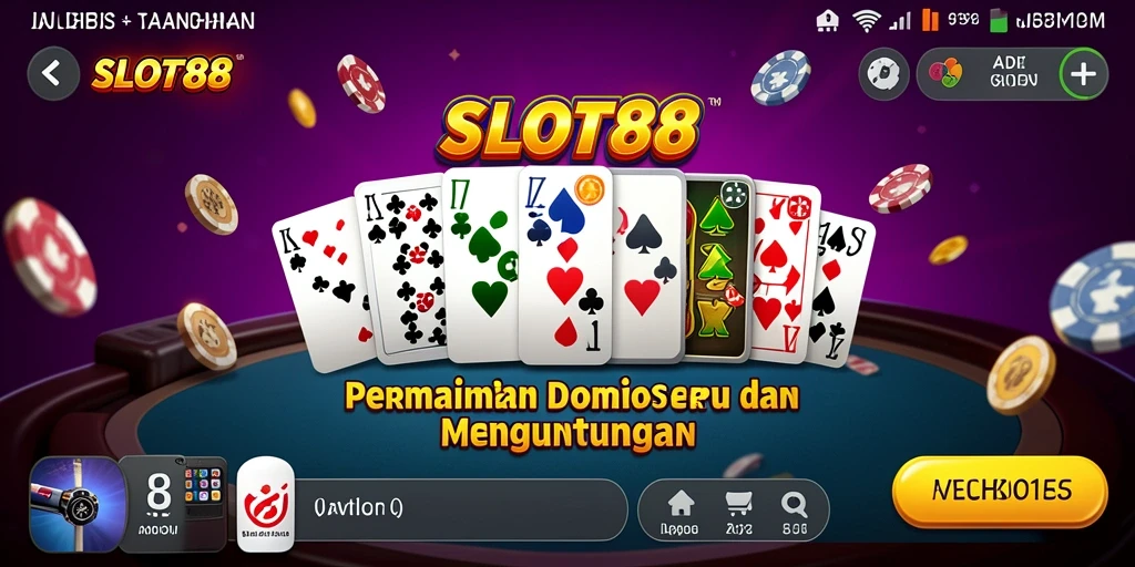 Tampilan gameplay menarik di SLOT88 dengan tema Domino.