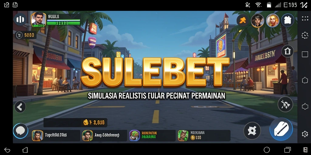 Tangkapan layar utama SULEBET menampilkan gameplay yang menarik dan realistis.