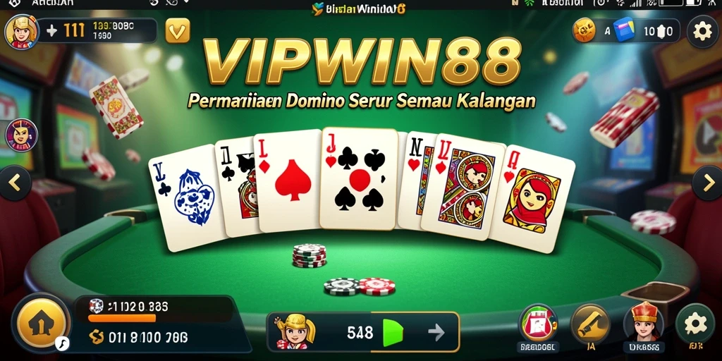 Tangkapan layar gameplay seru dari VIPWIN88 yang menunjukkan aksi permainan Domino.